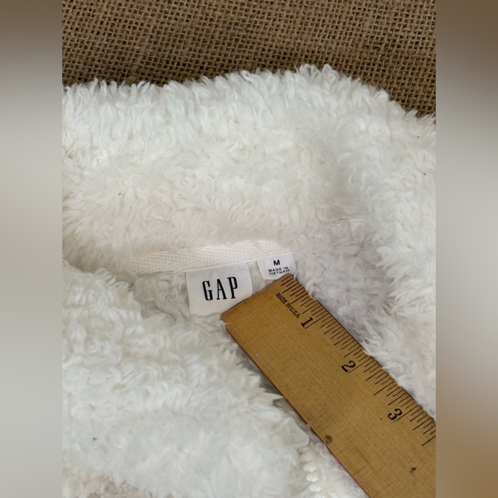 ❄️ GAP Brand | Winter White, 1/4 Zip Pullover Jacket, Medium, Soft, EUC - Picture 9 of 16